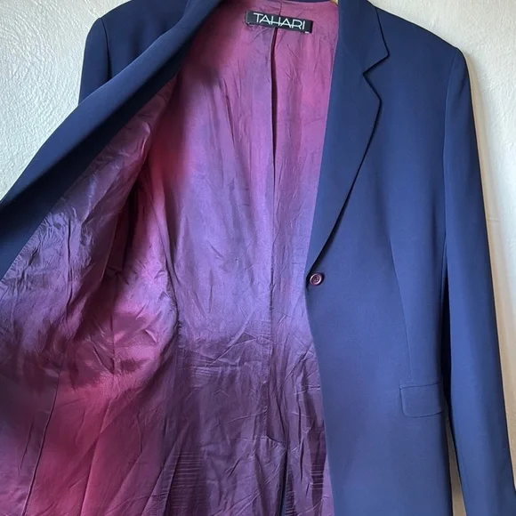 Tahari One Button Long Coat - Picture 5 of 5